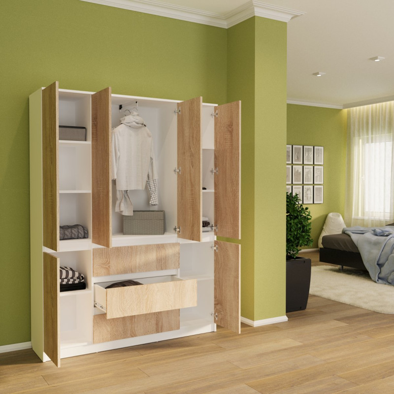 Розпашна шафа Смузі 29 1400 білий/сонома (А0054802)