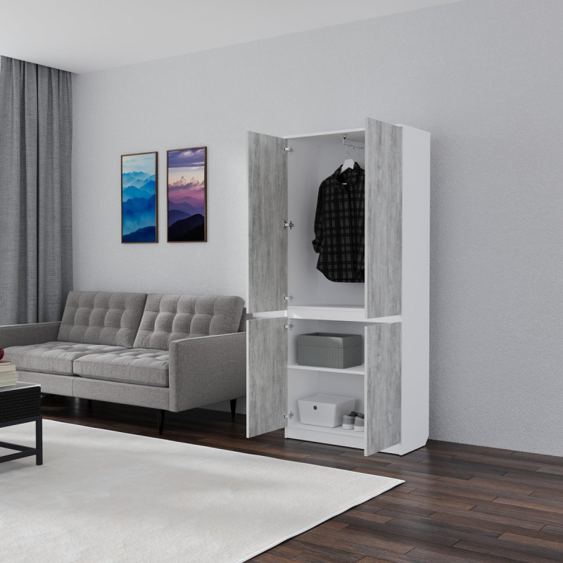 Розпашна шафа Смузі 05 800 білий/урбан-лайт (А0054792)