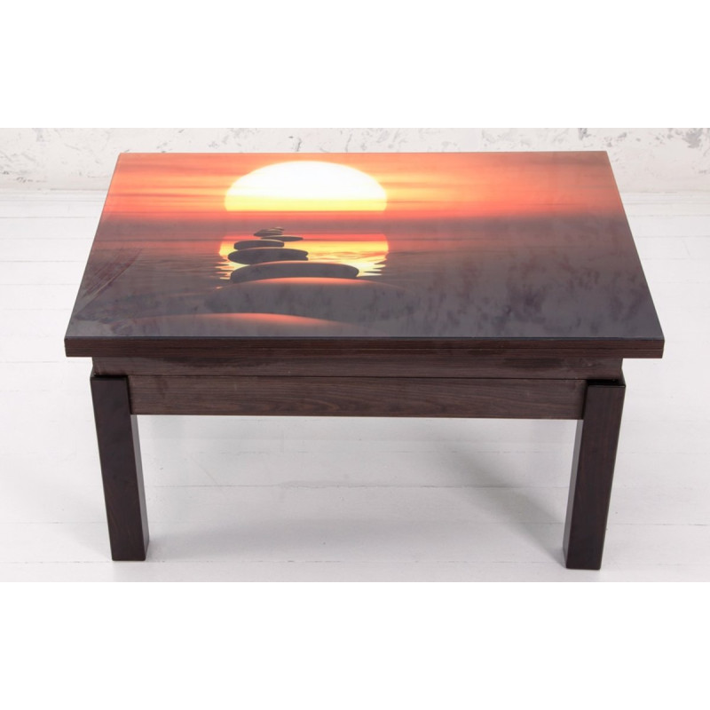 Стіл-трансформер ФЛАЙ, венге+скло (закат) fp-1010 (А0049699)