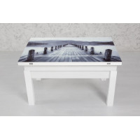 Стіл-трансформер ФЛАЙ, білий+скло (міст) fp-1118 (А0049840)