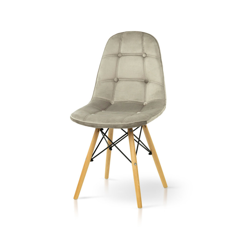 Стул ДЖАСТИН, велюр песочный (А0056078)