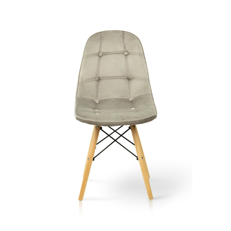 Стул ДЖАСТИН, велюр песочный (А0056078)