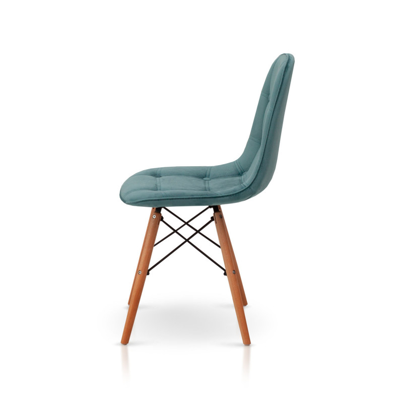 Стул ДЖАСТИН, велюр аквамарин (А0050655)