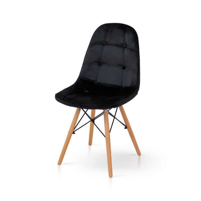 Стул ДЖАСТИН, велюр черный (А0057238)