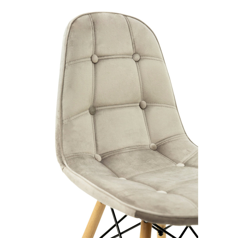 Стул ДЖАСТИН, велюр песочный (А0056078)