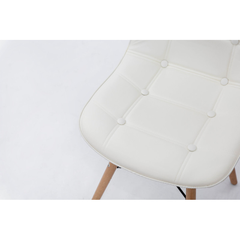 Стул ДЖАСТИН, кожзам белый (А0050649)