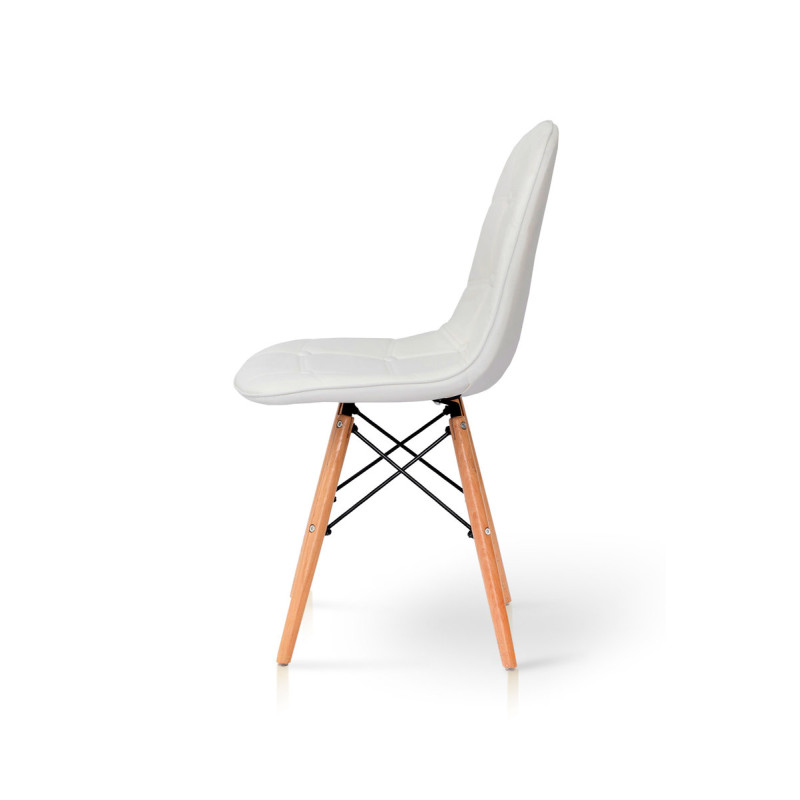 Стул ДЖАСТИН, кожзам белый (А0050649)