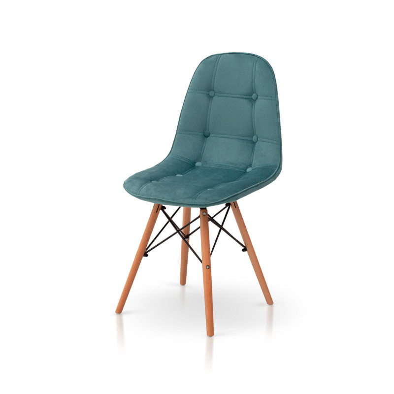 Стул ДЖАСТИН, велюр аквамарин (А0050655)