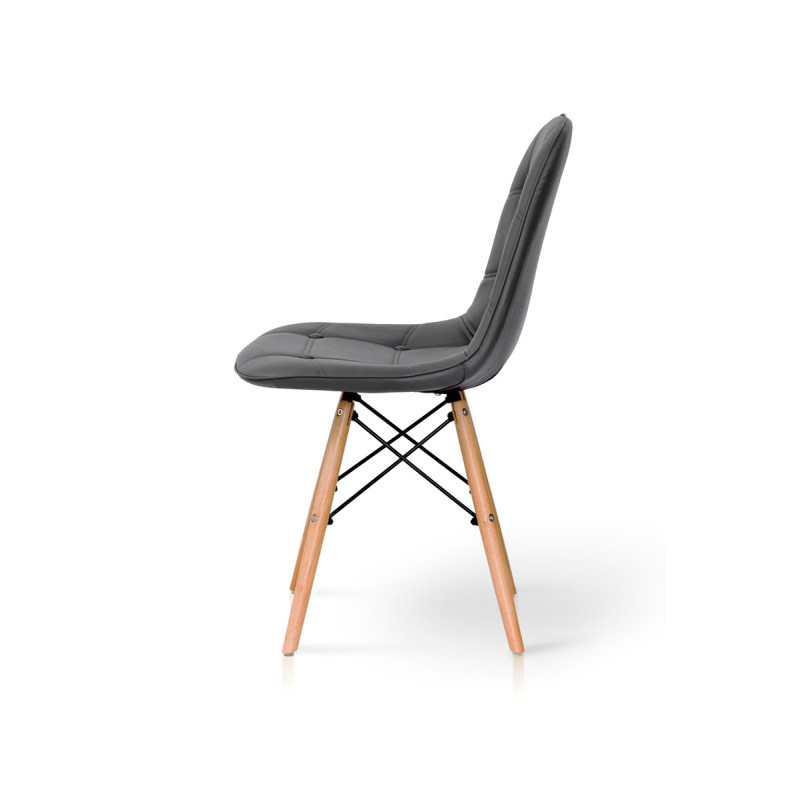 Стул ДЖАСТИН, кожзам серый (А0050650)