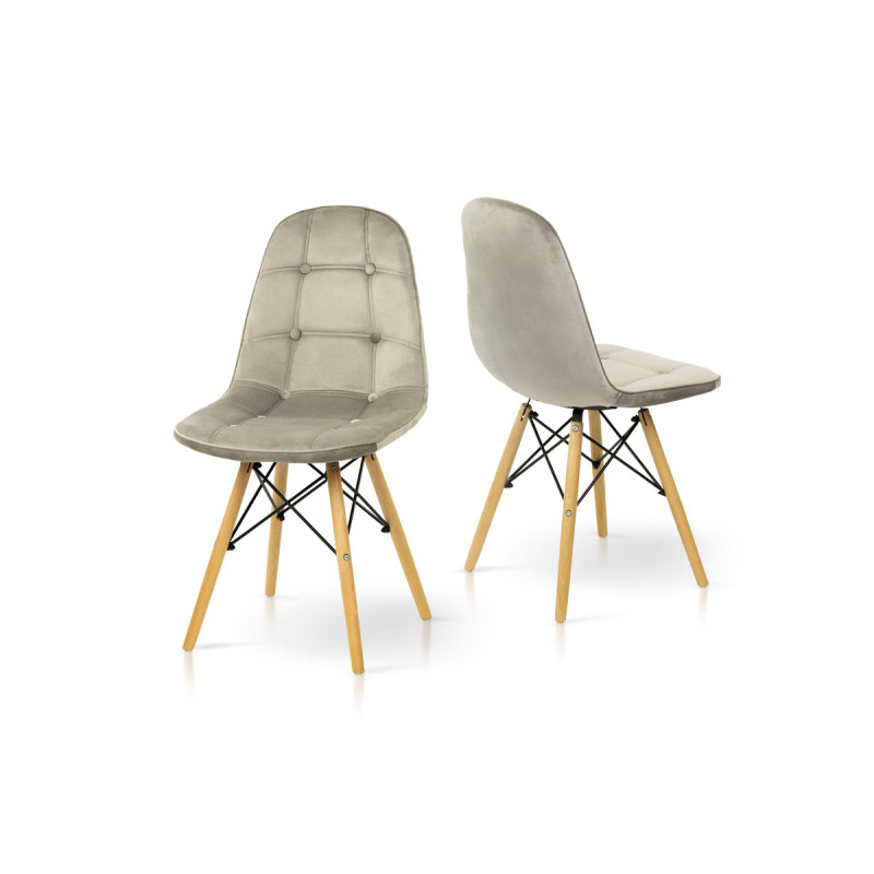 Стул ДЖАСТИН, велюр песочный (А0056078)