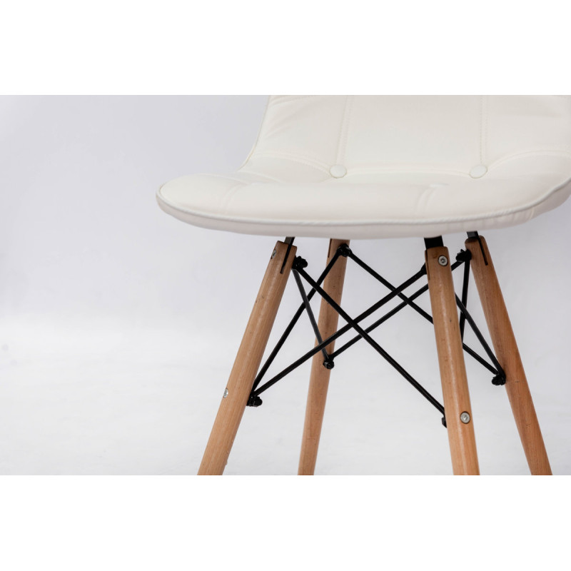 Стул ДЖАСТИН, кожзам белый (А0050649)