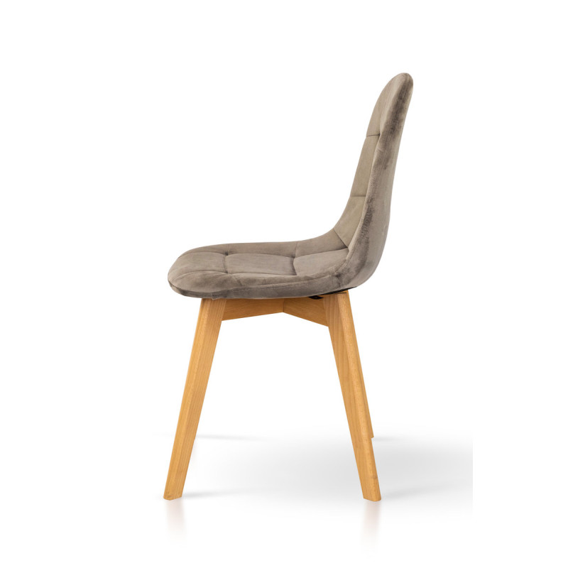 Стілець ІРИС, велюр сірий (А0054929)