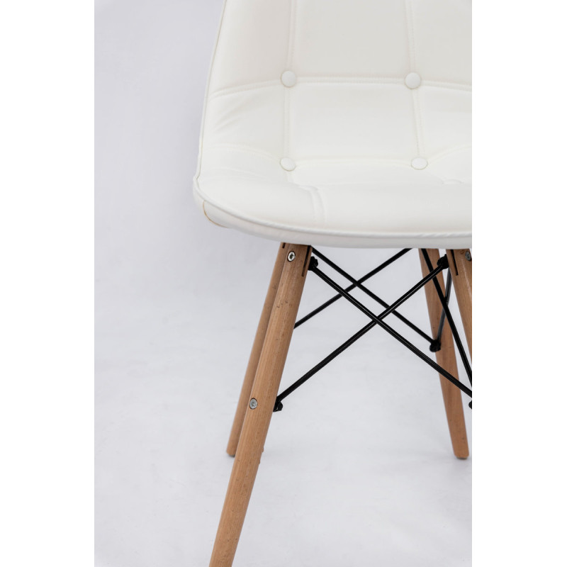 Стул ДЖАСТИН, кожзам белый (А0050649)