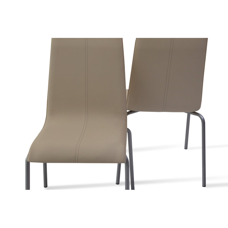 Стілець обідній Келлі зі строчкою, (молочн)--- (А0050003)