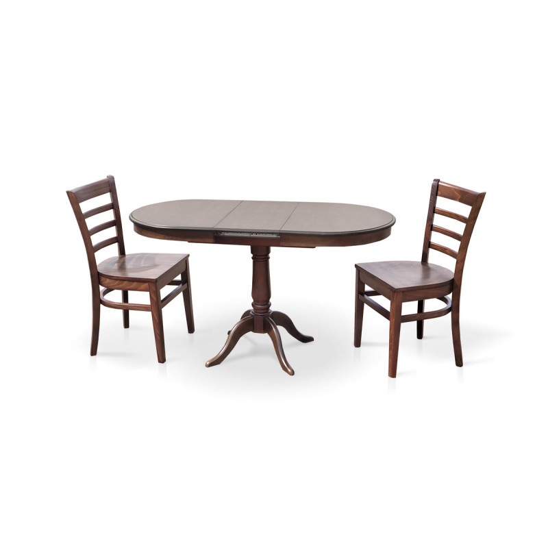 Стіл обідній Анжеліка ( 1000+300 )/680 горіх (А0054212)