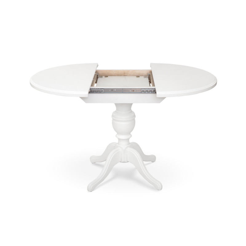 Стіл обідній Гермес Д=89 ( +38 ), білий (А0033622)