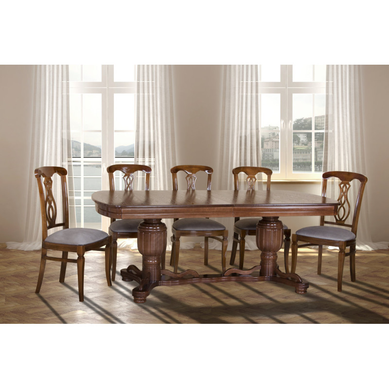 Стіл обідній Барон 200(+40)*100, темний горіх (А0019234)