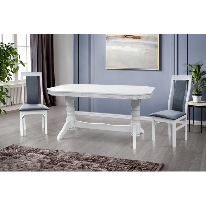 Стіл обідній Буковель розкл (160+40)/90, білий (А0053305)