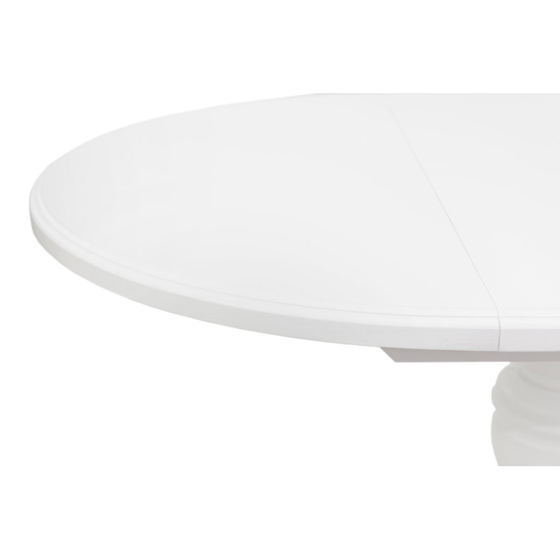 Стіл обідній Гермес Д=89 ( +38 ), білий (А0033622)