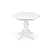 Стол обеденный Гермес Д=89 (+38), белый (А0033622)