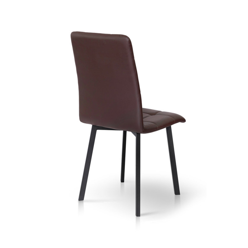 Стілець Трініті, метал чорний/ шкірзам коричн (А0050900)