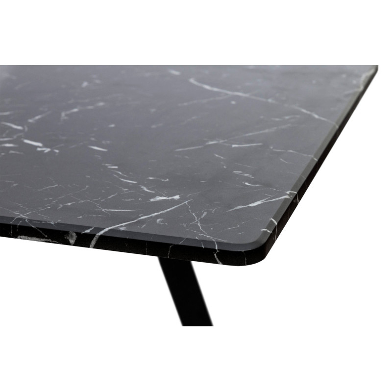 Стіл Тандем 120(+40)*75 чорний метал/мрамор чорн (А0057797)