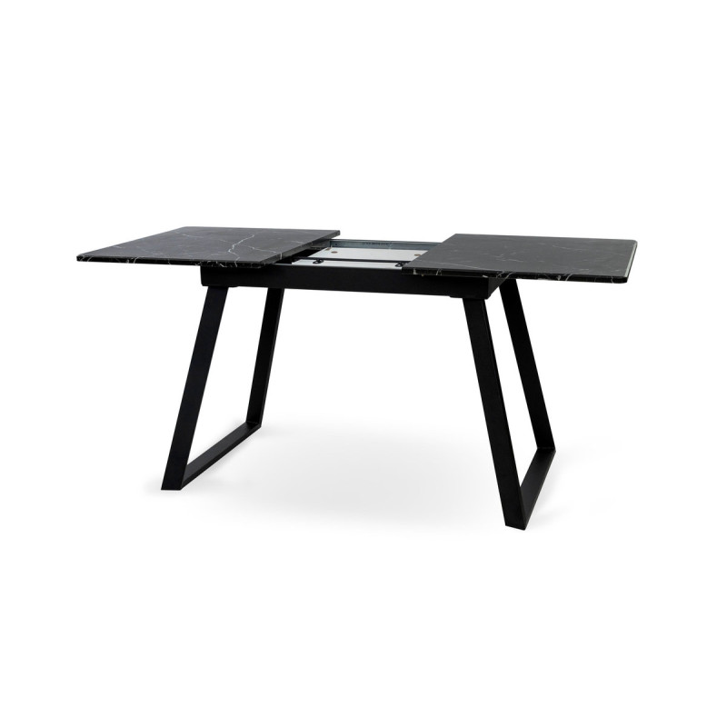 Стіл Тандем 120(+40)*75 чорний метал/мрамор чорн (А0057797)