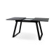 Стіл Тандем 120(+40)*75 чорний метал/мрамор чорн (А0057797)