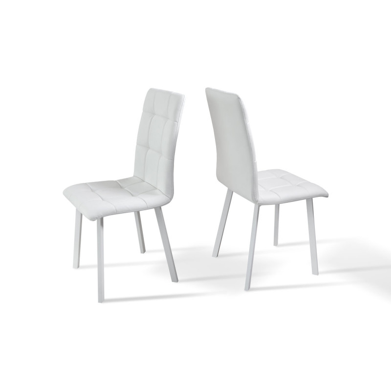 Стілець Трініті, метал білий/ шкірзам білий (А0050424)