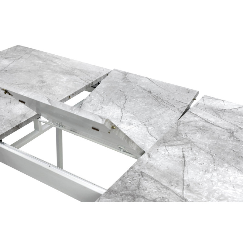 Стіл Етна 120(+40)*75 білий метал/базальт (А0056278)