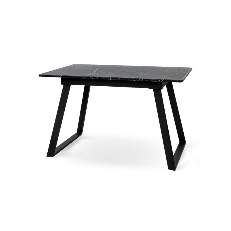 Стіл Тандем 120(+40)*75 чорний метал/мрамор чорн (А0057797)