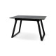 Стіл Тандем 120(+40)*75 чорний метал/мрамор чорн (А0057797)