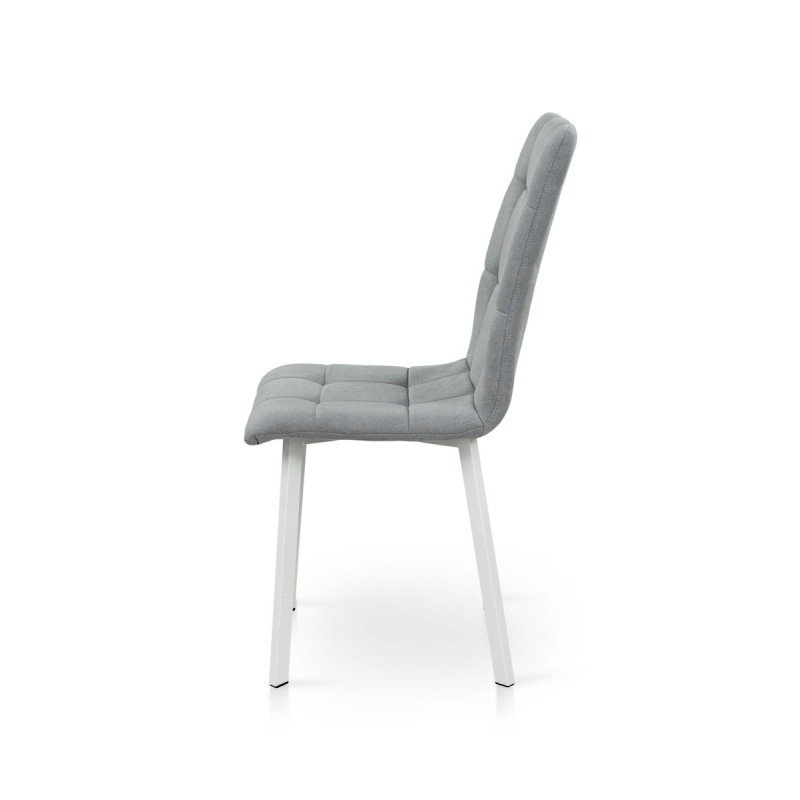 Стілець Трініті, метал білий/тканина світло сіра (А0056038)