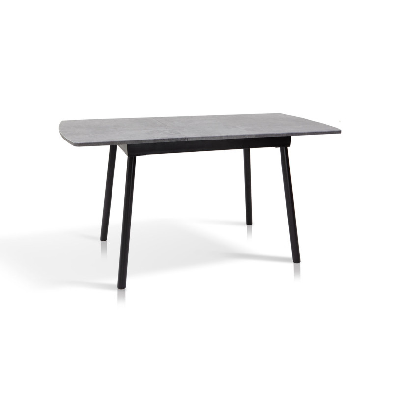 Стіл Соло 110(+35)*70 чорний метал/мрамор темн (А0050418)