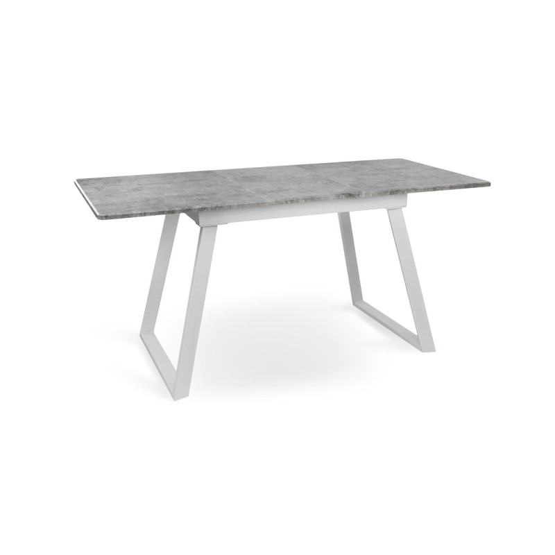 Стіл Тандем 120(+40)*75 білий метал/мрамор світл (А0057794)