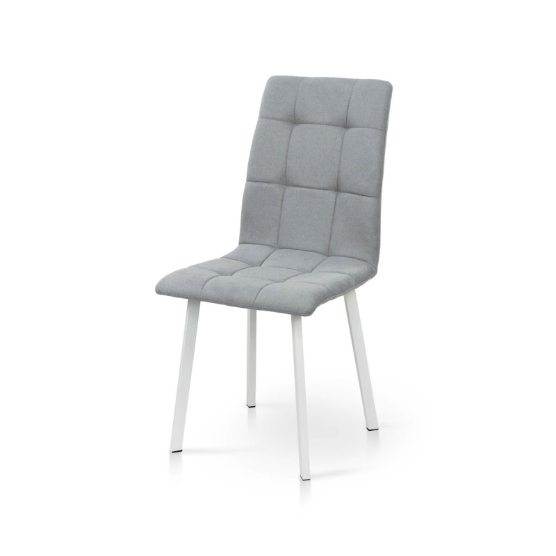 Стілець Трініті, метал білий/тканина світло сіра (А0056038)