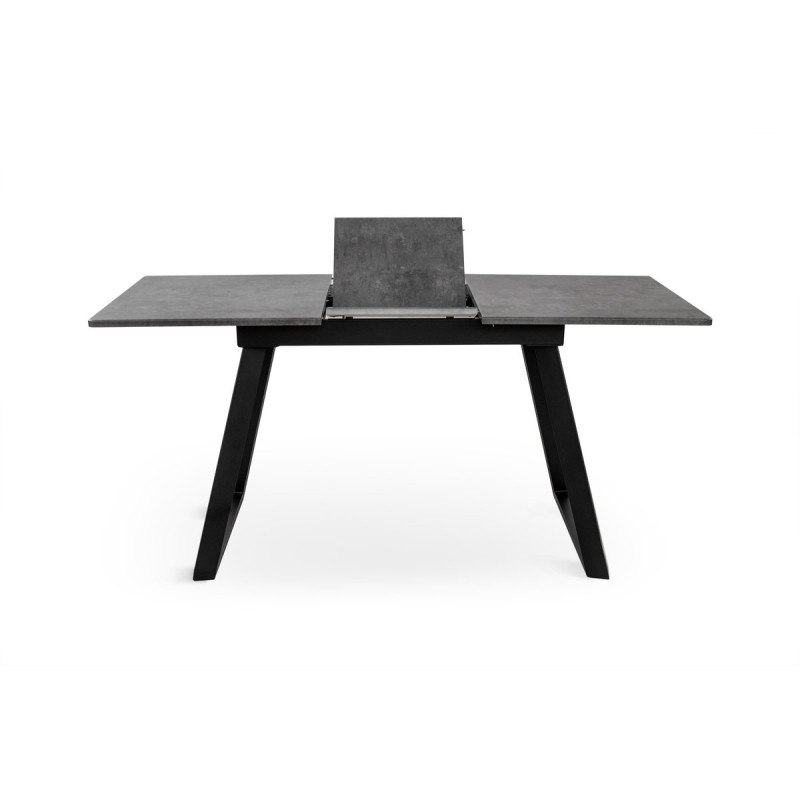 Стіл Хьюстон 130(+40)*77 чорний метал/мрамор темн (А0055285)