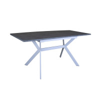 Стіл Хьюстон 130(+40)*77 білий метал/мрамор світ (А0055286)