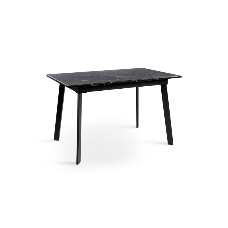 Стіл Етна 120(+40)*75 чорний метал/мрамор чорн (А0057685)