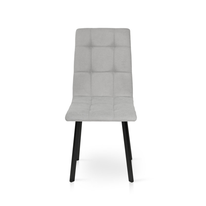 Стілець Трініті, метал чорний/ тканина світ-сіра-- (А0056037)