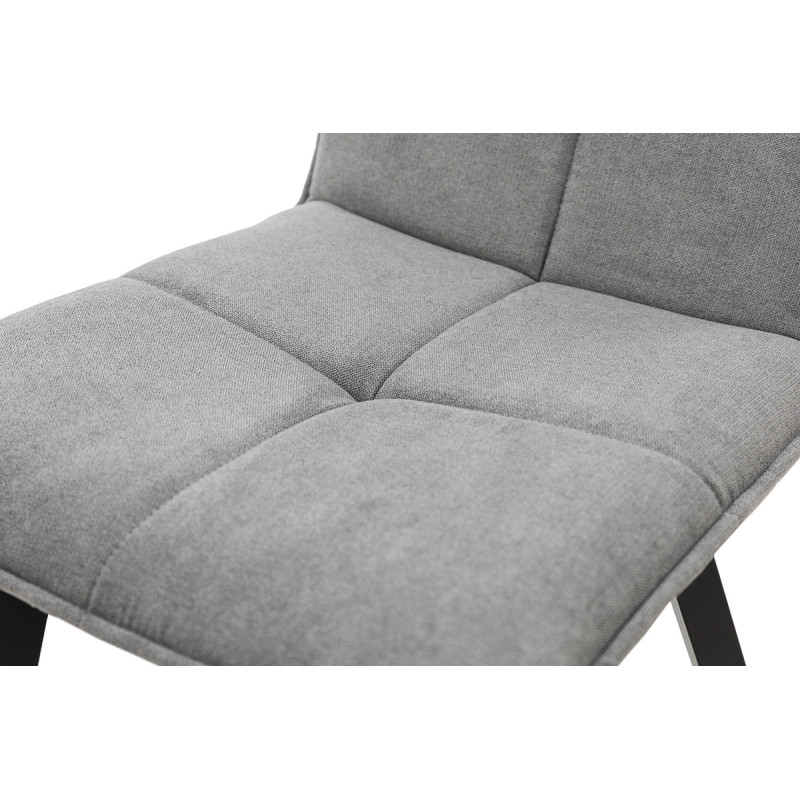 Стілець Тетріс, метал чорний/ тканина темно сіра (А0056042)