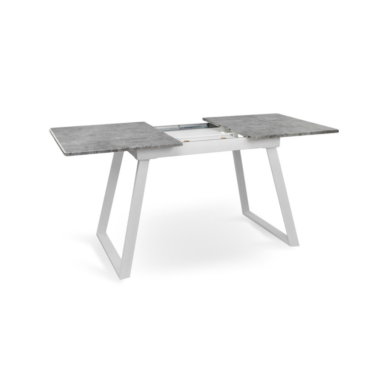 Стіл Тандем 120(+40)*75 білий метал/мрамор світл (А0057794)