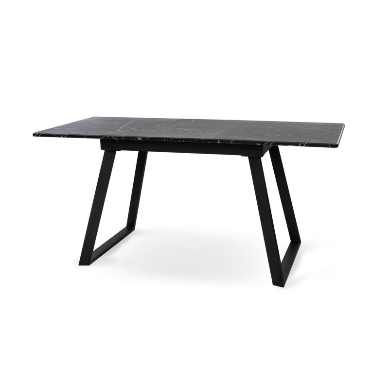Стіл Тандем 120(+40)*75 чорний метал/мрамор чорн (А0057797)