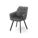 Крісло Тандем, чорний/ велюр темно-сірий (А0057792)