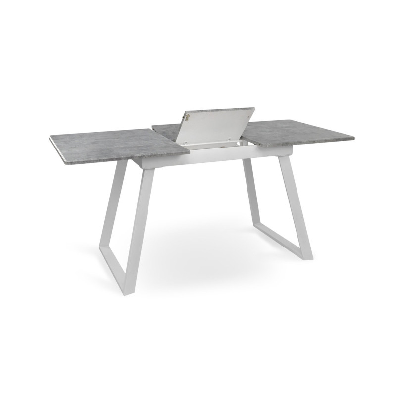 Стіл Тандем 120(+40)*75 білий метал/мрамор світл (А0057794)