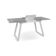 Стіл Тандем 120(+40)*75 білий метал/мрамор світл (А0057794)