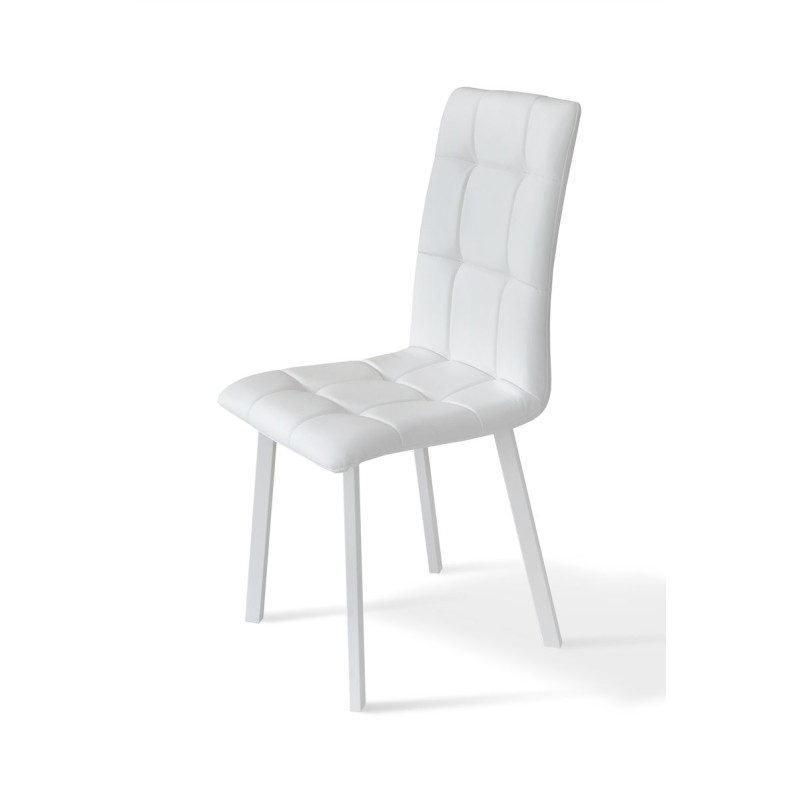 Стілець Трініті, метал білий/ шкірзам білий (А0050424)