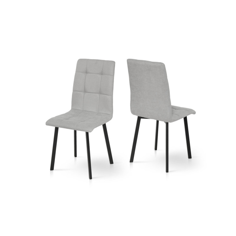 Стілець Трініті, метал чорний/ тканина світ-сіра-- (А0056037)