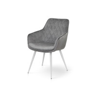 Крісло Наомі, білий/ велюр світл-сірий (А0057790)