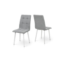 Стул Тринити, металл белый/ткань светло серая (А0056038)